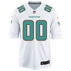 Men's Miami Dolphins Customized White Game Jersey 2019