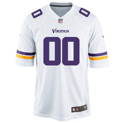 Men's Minnesota Vikings Customized White Game Jersey 2019