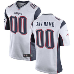 Men's New England Patriots Customized Game Away Jersey 2019