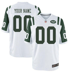 Men's New York Jets Customized Game White Jersey 2019