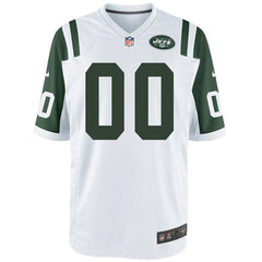 Men's New York Jets Customized Game White Jersey 2019