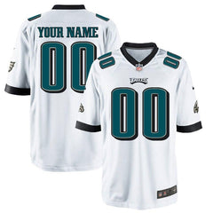 Men's Philadelphia Eagles Customized Game White Jersey 2019