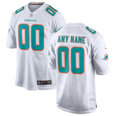 Miami Dolphins Custom Game Jersey – White 2019