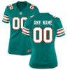 Image of Miami Dolphins Women's Custom Throwback Jersey - Aqua 2019