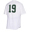 Image of Miami Hurricanes  Full Button Baseball Jersey - White 2019