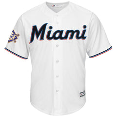 Miami Marlins Majestic 2019 Jackie Robinson Day Official Cool Base Jersey – White 2019