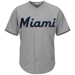 Miami Marlins Majestic 2019 Official Cool Base Jersey - Gray 2019