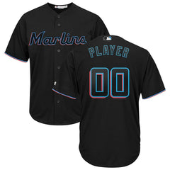 Miami Marlins Majestic Alternate 2019 Cool Base Custom Jersey – Black 2019