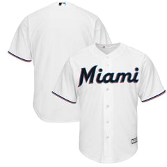 Miami Marlins Majestic Home 2019 Official Cool Base Team Jersey – White 2019