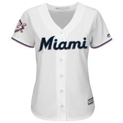 Miami Marlins Majestic Women's 2019 Jackie Robinson Day Official Cool Base Jersey – White 2019