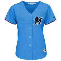 Miami Marlins Majestic Women's Alternate 2019 Official Cool Base Team Jersey – Blue Thunder 2019