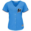 Image of Miami Marlins Majestic Women's Alternate 2019 Official Cool Base Team Jersey – Blue Thunder 2019