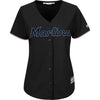 Image of Miami Marlins Majestic Women's Alternate Team Cool Base Jersey - Black 2019