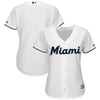 Image of Miami Marlins Majestic Women's Home 2019 Official Cool Base Team Jersey – White 2019