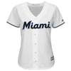 Image of Miami Marlins Majestic Women's Home 2019 Official Cool Base Team Jersey – White 2019