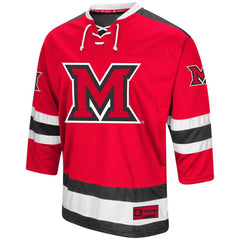 Miami University RedHawks Colosseum Athletic Machine Hockey Sweater Jersey – Red 2019