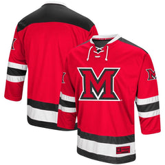 Miami University RedHawks Colosseum Athletic Machine Hockey Sweater Jersey – Red 2019