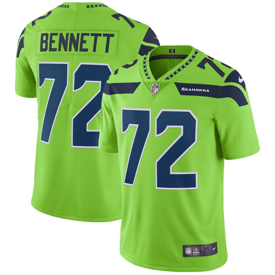 Michael Bennett Seattle Seahawks Vapor Untouchable Color Rush Limited Player Jersey - Neon Green 2019