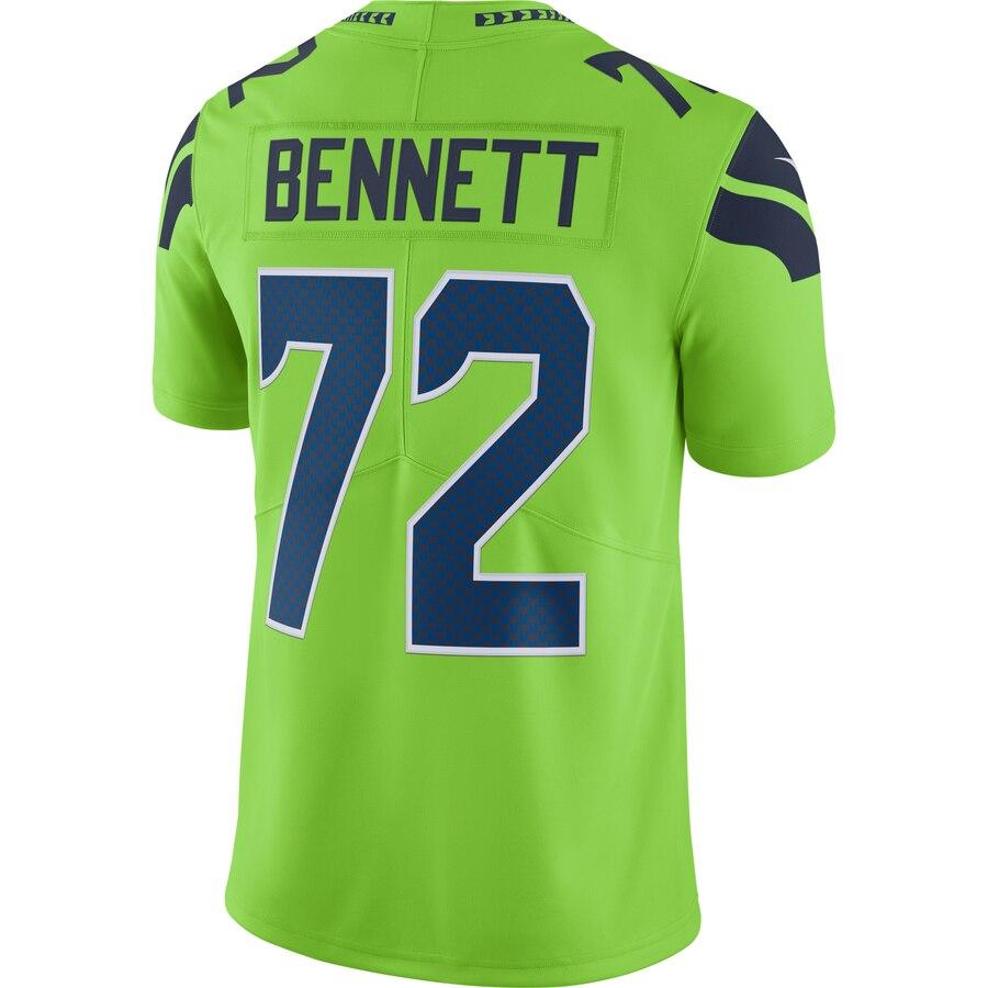 Michael Bennett Seattle Seahawks Vapor Untouchable Color Rush Limited Player Jersey - Neon Green 2019
