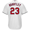 Image of Michael Brantley Cleveland Indians Majestic Home Official Cool Base Player Replica Jersey - White 2019