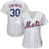 Image of Michael Conforto New York Mets Majestic Women's Home Cool Base Player Jersey - White 2019
