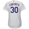 Image of Michael Conforto New York Mets Majestic Women's Home Cool Base Player Jersey - White 2019