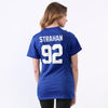 Image of Michael Strahan New York Giants Women's Retired Game Jersey - Royal Blue 2019