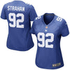 Image of Michael Strahan New York Giants Women's Retired Game Jersey - Royal Blue 2019