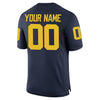 Image of Michigan Wolverines Jordan Brand Custom Replica Football Jersey - Navy 2019
