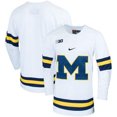 Michigan Wolverines Replica College Hockey Jersey – White 2019