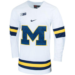 Michigan Wolverines Replica College Hockey Jersey – White 2019