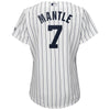 Image of Mickey Mantle New York Yankees Majestic Women's Cool Base Player Jersey - White 2019