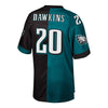 Image of Brian Dawkins Philadelphia Eagles Mitchell &amp; Ness Retired Player Split Replica Jersey – Black/Midnight Green 2019