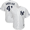 Image of Miguel Andujar New York Yankees Majestic Home Official Cool Base Replica Player Jersey - White 2019