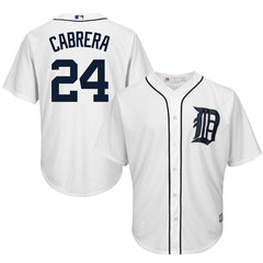 Miguel Cabrera Detroit Tigers Majestic Cool Base Player Jersey - White 2019