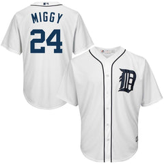 Miguel Cabrera Detroit Tigers Majestic Nickname Cool Base Player Jersey - White 2019