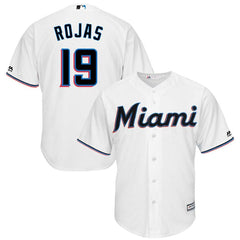 Miguel Rojas Miami Marlins Majestic Home 2019 Cool Base Player Jersey – White 2019