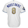Image of Mike Moustakas Kansas City Royals Majestic 2015 World Series Champions Gold Program Cool Base Player Jersey - White 2019