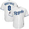 Image of Mike Moustakas Kansas City Royals Majestic World Series Replica Cool Base Jersey - White 2019