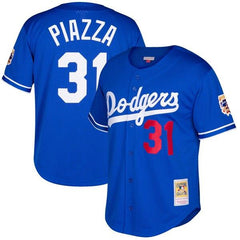 Mike Piazza Los Angeles Dodgers Mitchell &amp; Ness Cooperstown Collection Mesh Batting Practice Jersey - Royal 2019