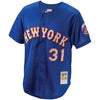 Image of Mike Piazza New York Mets Mitchell &amp; Ness Cooperstown Collection Mesh Batting Practice Button-Up Jersey – Royal 2019