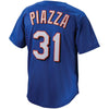 Image of Mike Piazza New York Mets Mitchell &amp; Ness Cooperstown Collection Mesh Batting Practice Button-Up Jersey – Royal 2019