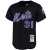 Image of Mike Piazza New York Mets Mitchell &amp; Ness Cooperstown Collection Mesh Batting Practice Jersey - Black 2019