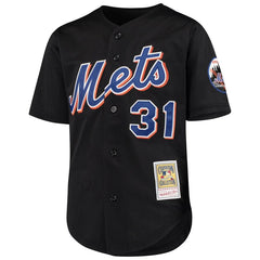 Mike Piazza New York Mets Mitchell & Ness Youth Cooperstown Collection Mesh Batting Practice Jersey – Black 2019