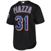 Image of Mike Piazza New York Mets Mitchell &amp; Ness Youth Cooperstown Collection Mesh Batting Practice Jersey – Black 2019