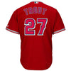 Image of Mike Trout Los Angeles Angels Majestic Cool Base Player Jersey - Scarlet 2019