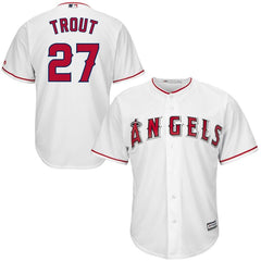 Mike Trout Los Angeles Angels Majestic Cool Base Player Jersey - White 2019