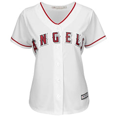 Mike Trout Los Angeles Angels Majestic Women's Cool Base Player Jersey - White 2019