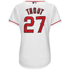 Image of Mike Trout Los Angeles Angels Majestic Women's Cool Base Player Jersey - White 2019