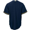 Image of Milwaukee Brewers Majestic Official Cool Base Jersey - Navy - 2019